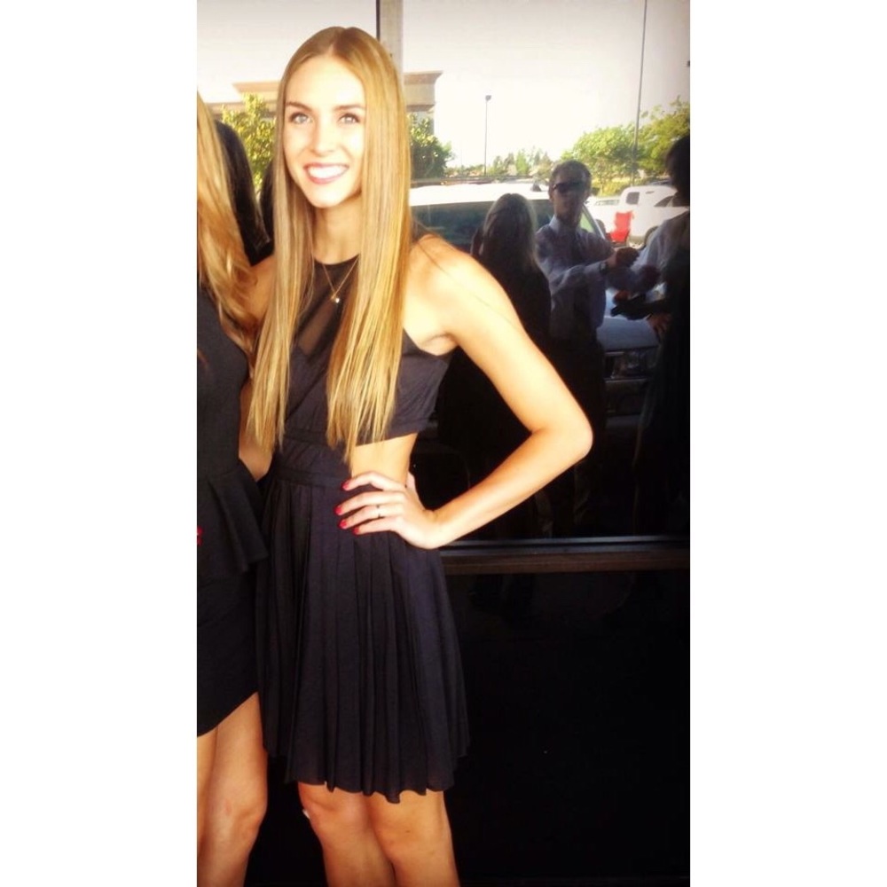 Black cut out dress